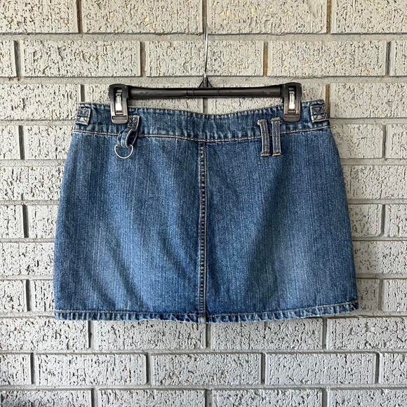 VTG Y2K Jean denim mini skirt Size 7 Grunge 2000s - Picture 2 of 4